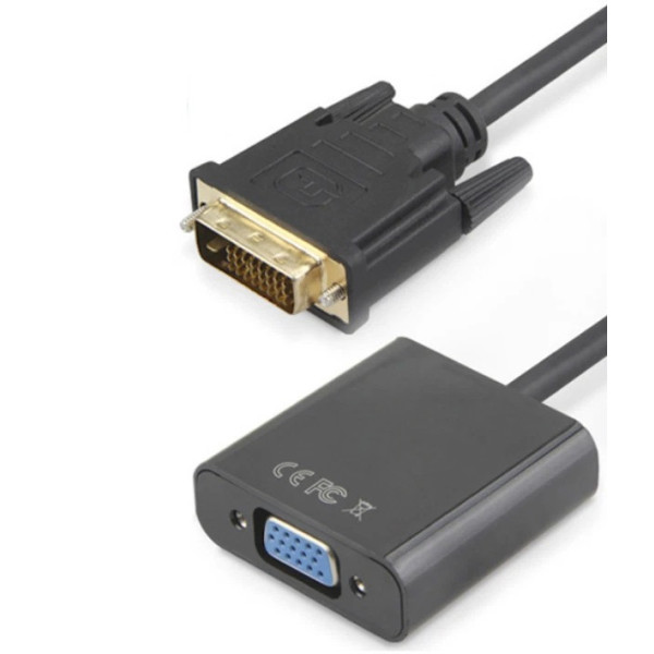 Адаптер DVI на VGA Addap DVI2VGA-01 видео конвертер для монитора и проектора с поддержкой Full HD 1080p