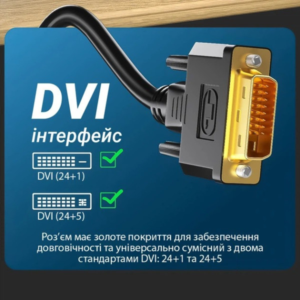Адаптер DVI на VGA Addap DVI2VGA-01 видео конвертер для монитора и проектора с поддержкой Full HD 1080p