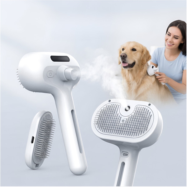 Паровая массажная щетка Zmaker с распылением для кошек и собак расческа для вычесывания и удаления шерсти