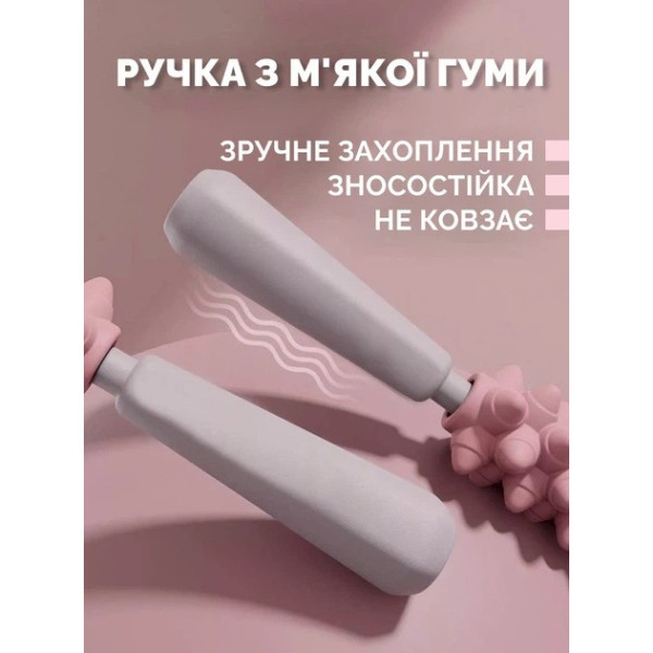 Антицеллюлитный ручной массажер с силиконовыми роликами для тела спины ног рук и шеи для домашнего массажа