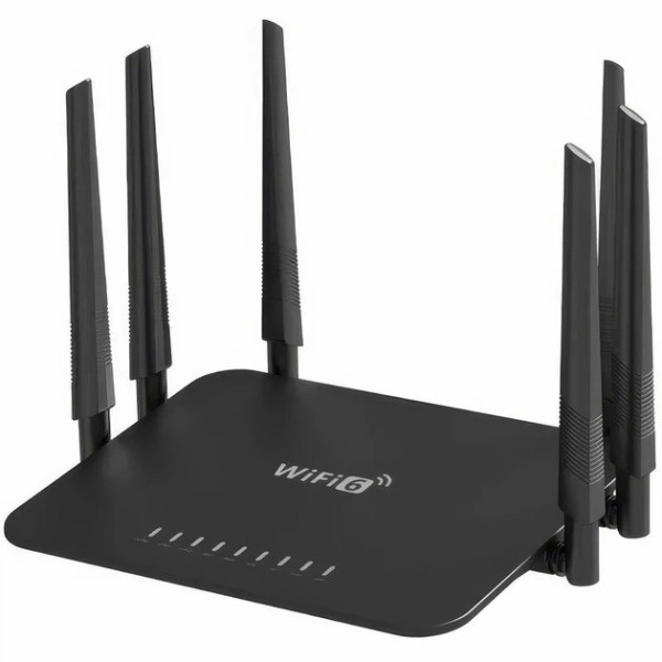 Wi-Fi роутер LV-WR50Q мощный сигнал 6 антенн стабильная сеть для дома и работы 2.4 ГГц
