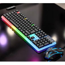 Комплект GTX350 клавіатура та миша ігровий USB RGB дротовий чорний