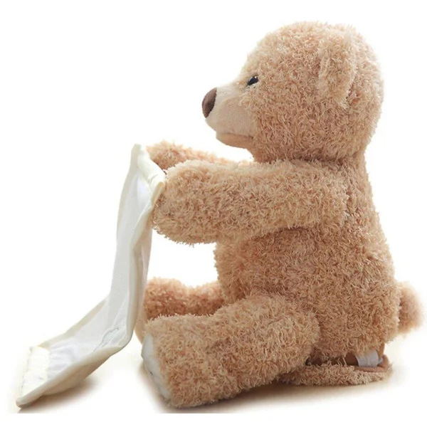 Детская интерактивная игрушка Медвежонок Peekaboo Bear (Пикабу) коричневый 30 см