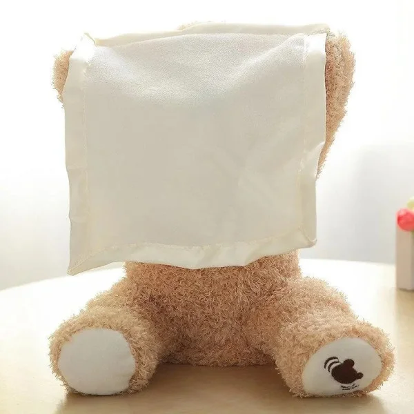 Детская интерактивная игрушка Медвежонок Peekaboo Bear (Пикабу) коричневый 30 см