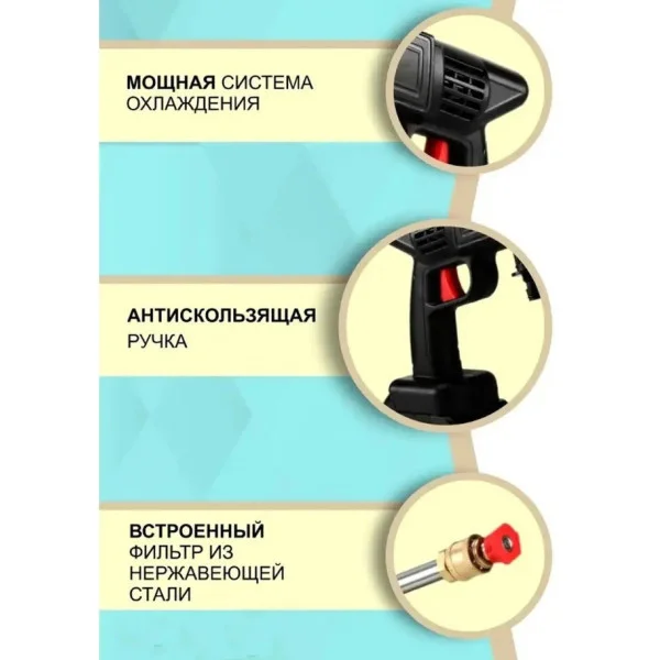 Портативне миття для автомобіля на 1 акумуляторі (21v)