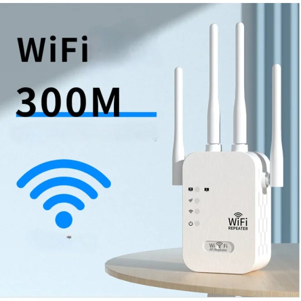 Wi-Fi репитер 2.4G 300 Мбит/с, усилитель сигнала с 4 антеннами, ретранслятор, режим AP, LAN