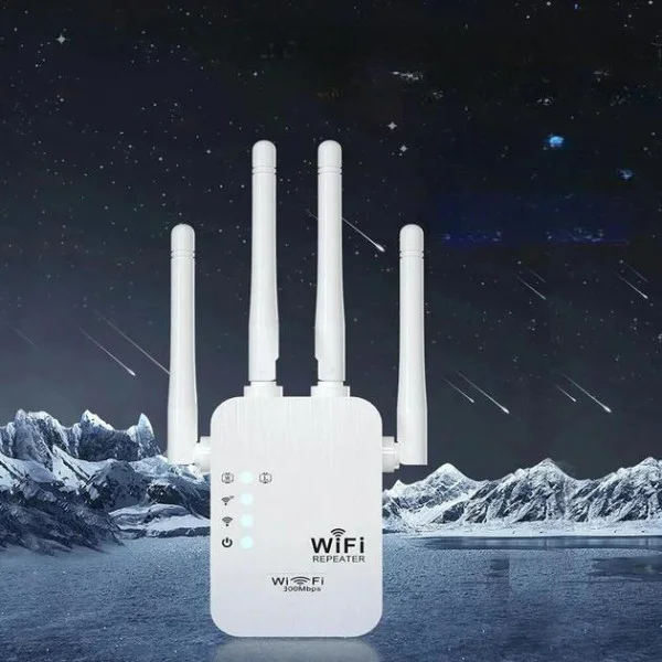 Wi-Fi репитер 2.4G 300 Мбит/с, усилитель сигнала с 4 антеннами, ретранслятор, режим AP, LAN