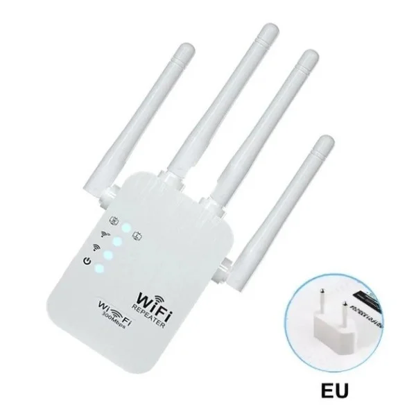 Wi-Fi репитер 2.4G 300 Мбит/с, усилитель сигнала с 4 антеннами, ретранслятор, режим AP, LAN