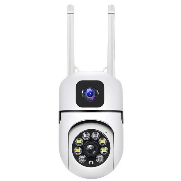 Вулична поворотна Wi-Fi камера відеоспостереження з двома об'єктивами Dual Lens E10 4K 8MP, нічне бачення